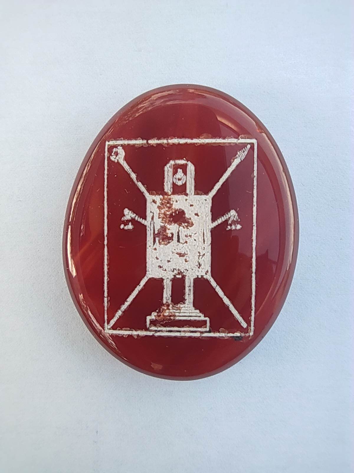 Pentacle sur Galet n°06 : Sainte Face de Notre-Seigneur Jésus-Christ